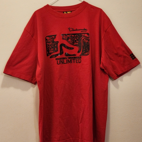 Red "Vintage Drunknmunkey T-shirt" - Picture 1 of 3